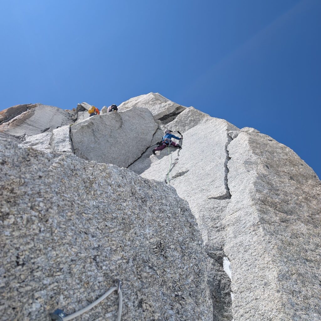 Pyramid du Tacul East Ridge - Schlüsselseillänge