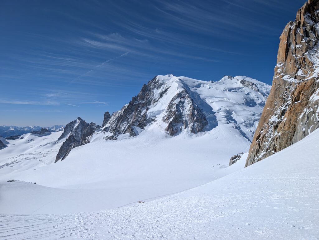 Pyramid du Tacul East Ridge - Zustieg