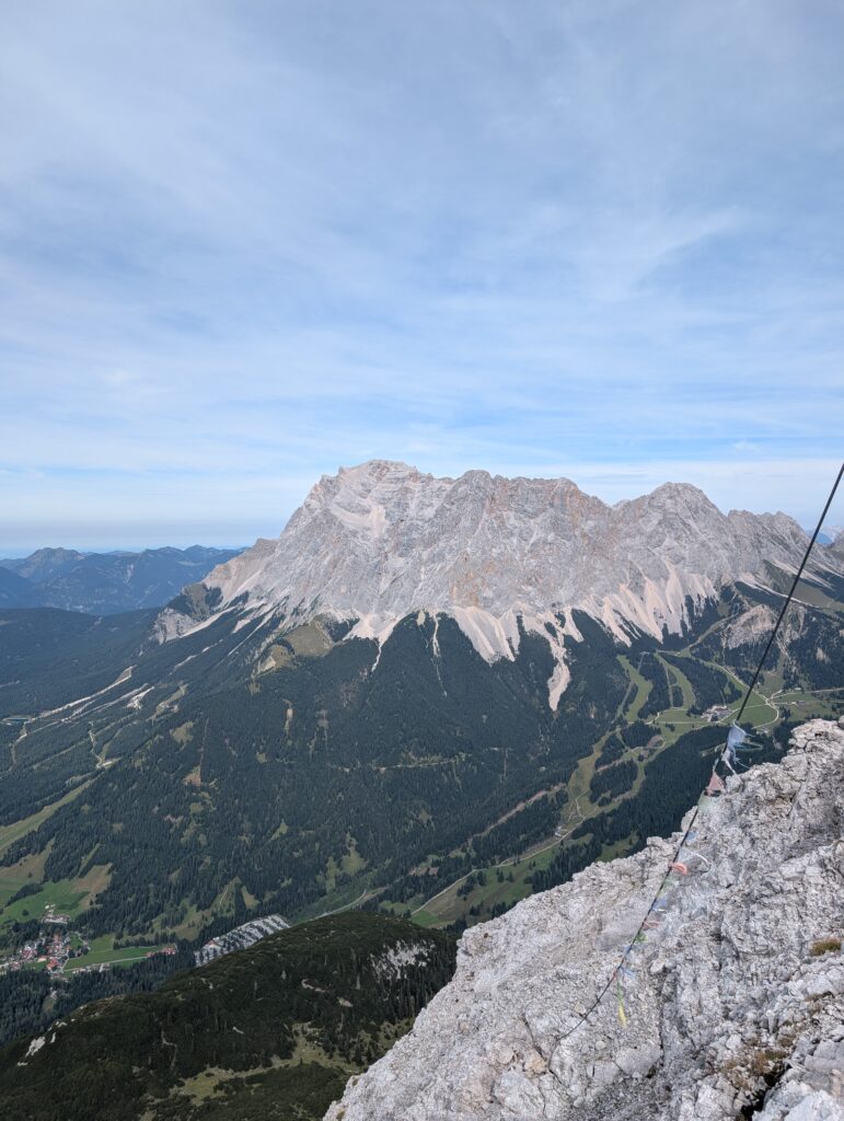 Sonnenspitze Südgrat Ausblick Zugspitzmassiv